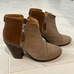 Rag & Bone Margot Leather and Suede Ankle Booties Size 7.5